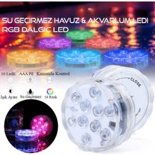 Neotan Rgb LED Işık Su Geçirmez Kumandalı Havuz-Akvaryum-Nargile Ledi Dekoratif Su Altı Aydınlatma Lambası