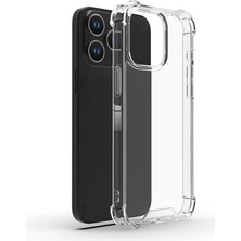 Tasopay Apple iPhone 15 Pro Uyumlu Kılıf Şeffaf Köşelerde Darbelere Karşı Ultra Kalınlaştırılmış Darbe Korumalı Strong Cover