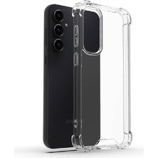 Tasopay Samsung Galaxy S23 Fe Uyumlu Kılıf Şeffaf Köşelerde Darbelere Karşı Ultra Kalınlaştırılmış Darbe Korumalı Strong Cover