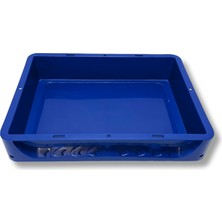 Alpbx 1.Kalite Mavi Hamur Pasası 40x30x7.5 cm - Gıdaya Uygun Plastik Kasa Hamur Kasası 7 Litre