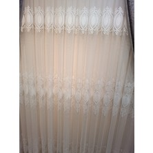 Özgün Perde Üst  Nakışlı Tül Perde (Normal 1 x 2,5 Pile)