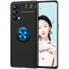 ZORE Oppo Reno 5 Pro 5g Kılıf Ravel Silikon Kapak-Siyah-Mavi