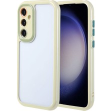 ZORE Samsung Galaxy S23 Kılıf Kamera Korumalı Renkli Kenar ve Çerçeve Tasarımlı Vitamin Kapak-Yeşil