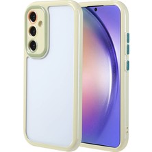 ZORE Samsung Galaxy A54 Kılıf Kamera Korumalı Renkli Kenar ve Çerçeve Tasarımlı Vitamin Kapak-Yeşil