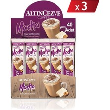 Altıncezve 3ü1 Arada White Mocha Beyaz Çikolata Aromalı (Tek Içimlik) -17 gr x 40 Adet - 3lü Paket