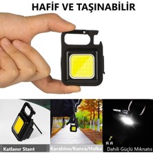 Tekno Trust Şarjlı Mini Anahtarlık Fener 800 Lümen Şarjlı Kamp Balıkçı Tamirci Çalışma Feneri Çok Fonksiyonlu T