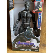 Avengers Black Panther Figür Sesli Işıklı Kara Panter 30 cm Figür Oyuncak Black Panther