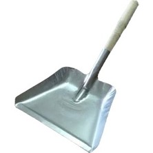 Topsöken Mangal Şömine Köz Küreği Geniş Kalın Metal Gövde Ağaç Saplı