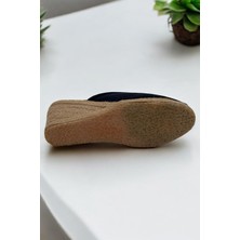 Yd Shoes 7cm Dolgu Topuk Keten Terlik El Yapımı Üretim