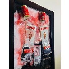 Design Shops Epoksi Tablo ( Beefeater London) Kırık Şişe Sanatı