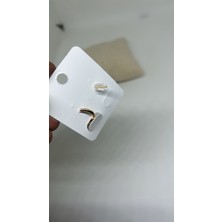 By Semra Xupıng Vip Seri Yıldız Model Zirkon Taşlı Lüks Çelik Küpe