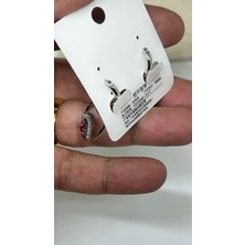 By Semra Xupıng Göz Model Zirkon Taşlı Lüks Çelik Küpe