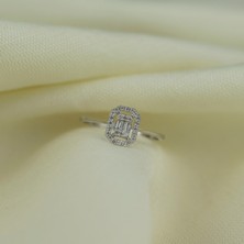 Giby Jewel Minimal 925 Ayar Gümüş Baget Yüzük