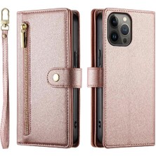 Colorful Shop IPhone 13 Için Flip Case Pro Max Çok Fonksiyonlu Crossbody Kayış Cüzdan (Yurt Dışından)