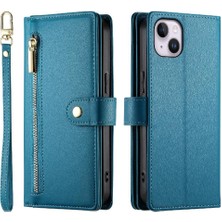 Colorful Shop IPhone 14 Için Flip Case Artı Crossbody Kayış Cüzdan Çok Fonksiyonlu Standı (Yurt Dışından)