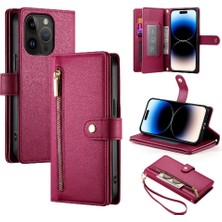 Colorful Shop IPhone 14 Için Flip Case Pro Standı Iş Cüzdan Çok Fonksiyonlu Kayış (Yurt Dışından)