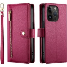 Colorful Shop IPhone 14 Için Flip Case Pro Standı Iş Cüzdan Çok Fonksiyonlu Kayış (Yurt Dışından)