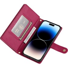 Colorful Shop IPhone 14 Için Flip Case Pro Standı Iş Cüzdan Çok Fonksiyonlu Kayış (Yurt Dışından)