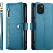 Colorful Shop IPhone 15 Için Flip Case Artı Iş Crossbody Kayış Çok Fonksiyonlu (Yurt Dışından)