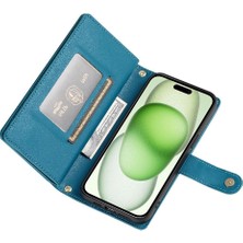 Colorful Shop IPhone 15 Için Flip Case Artı Iş Crossbody Kayış Çok Fonksiyonlu (Yurt Dışından)