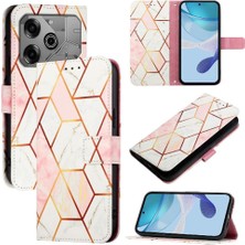 Colorful Shop Tecno Pova 6 Neo Pu Deri Mermer Desen Cüzdan Kickstand Için Kılıf (Yurt Dışından)