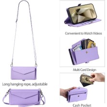 Colorful Shop Cüzdan Crossbody Kılıf IPhone 14 Pro Max Kart Tutucu Fermuar Faturaları Yuvası (Yurt Dışından)