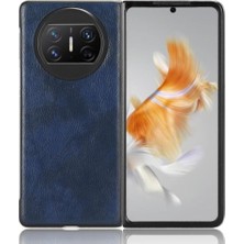 Colorful Shop Huawei Mate X3 Lychee Desen Uyumluluk Koruyucu Için Retro Kılıf (Yurt Dışından)