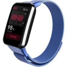 Coolacs Xiaomi Mi Band 7 Pro İle Uyumlu Metal Tel-Örgü İşlemeli Kordon