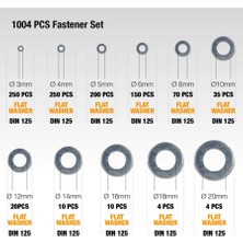 Civtec 1004 Parça 12 Çeşit Din 125 Pul Seti - Takım Çantası Tk-10