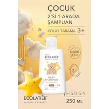 ECOLATIER 2'si 1 Arada Kolay Tarama Bebek ve Çocuk Şampuanı 3 Yaş  250 ml Baby 2-In-1 Easy Detangling