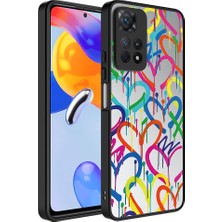 BLS Store Xiaomi Redmi Note 11 Pro 5g Kılıf Aynalı Desenli Kamera Korumalı Parlak Mirror Kapak - Kalp
