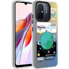 BLS Store Xiaomi Redmi 12C Kılıf Desenli Dragon Sert Kapak - Gezegen