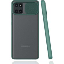 ZORE Samsung Galaxy A81 (Note 10 Lite) Kılıf Lensi Kapak - Koyu Yeşil