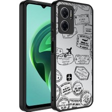 BLS Store Xiaomi Redmi Note 11E Kılıf Aynalı Desenli Kamera Korumalı Parlak Mirror Kapak - Seyahat