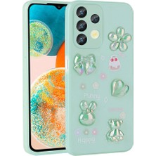 BLS Store Samsung Galaxy A13 4g Kılıf Kabartma Figürlü Parlak Toys Silikon Kapak - Açık Yeşil