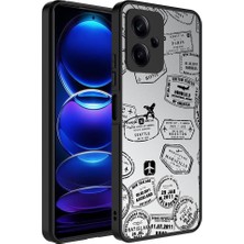 BLS Store Xiaomi Redmi Note 12 5g Kılıf Aynalı Desenli Kamera Korumalı Parlak Mirror Kapak - Seyahat