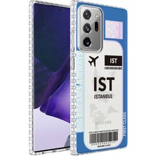 BLS Store Samsung Galaxy Note 20 Ultra Kılıf Airbag Kenarlı Renkli Desenli Silikon Elegans Kapak - No4