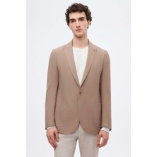 Twn Slim Fit Vizon Armürlü Kumaş Ceket