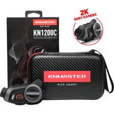 Knmaster KN1200C Kameralı Motosiklet Bluetooth Intercom Kulaklık Seti