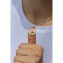 ÇGK KUYUMCULUK Kutup Yıldızı Taşlı Altın Kolye  CGKKLY123