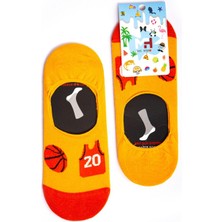 Mr. Hero Mrhero Çok Renkli Unisex Tekli Paket Basketball Temalı Babet Renkli Çorap 1036-MH Renkli