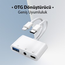 Ally NK-109PRO Type-C-Lightning To Usb-A 3.5mm Kulaklık ve Type-C Kamera Okuyucu Çevirici Adaptör