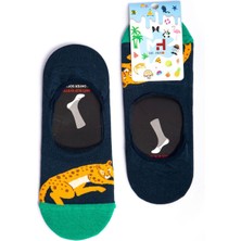 Mr. Hero Mrhero Çok Renkli Unisex Tekli Paket Leopard Temalı Babet Renkli Çorap 1037-MH Renkli