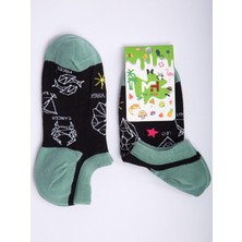 Mr. Hero Mrhero Çok Renkli Unısex Zodıac Temalı Patik Çorap 1027-MH Karışık Renkli