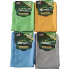 Nanotex Mikrofiber 4'lü Baklava Desen Iz Bırakmaz Cam BEZI50X70CM