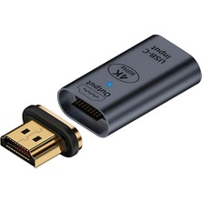 Polham Manyetik Mıknatıslı Type C To 4K 60Hz HDMI Çevirici Adaptör, Input Type C Output HDMI Otg