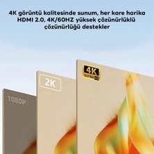 Polham Manyetik Mıknatıslı Type C To 4K 60Hz HDMI Çevirici Adaptör, Input Type C Output HDMI Otg