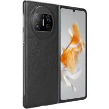 Mays Boutique Huawei Mate X3 Lychee Desen Uyumluluk Koruyucu Için Retro Kılıf (Yurt Dışından)