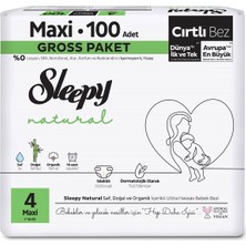 Sleepy Natural Gross Paket Bebek Bezi 4 Numara Maxi 100 Adet