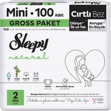 Sleepy Natural Gross Paket Bebek Bezi 2 Numara Mini 100 Adet